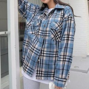 Plaid shirt jacket (shacket)